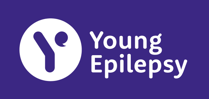 Young Epilepsy logo with white text and purple background.